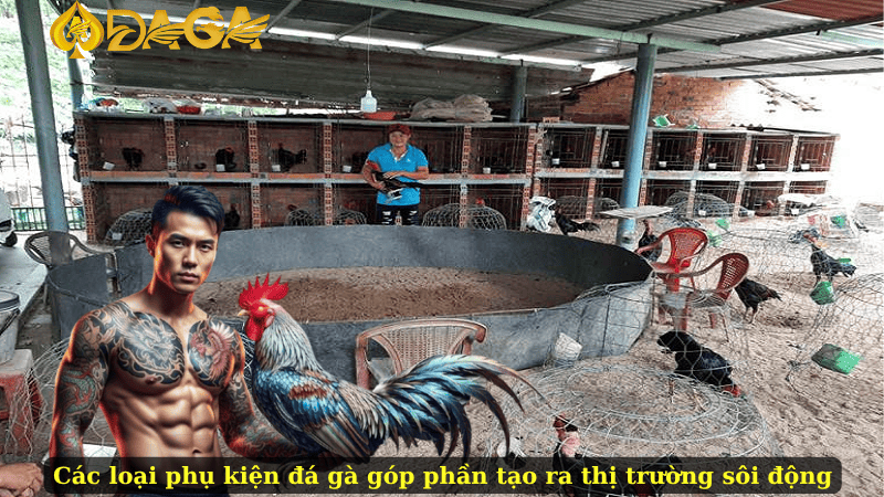 Các loại phụ kiện đá gà góp phần tạo ra thị trường sôi động